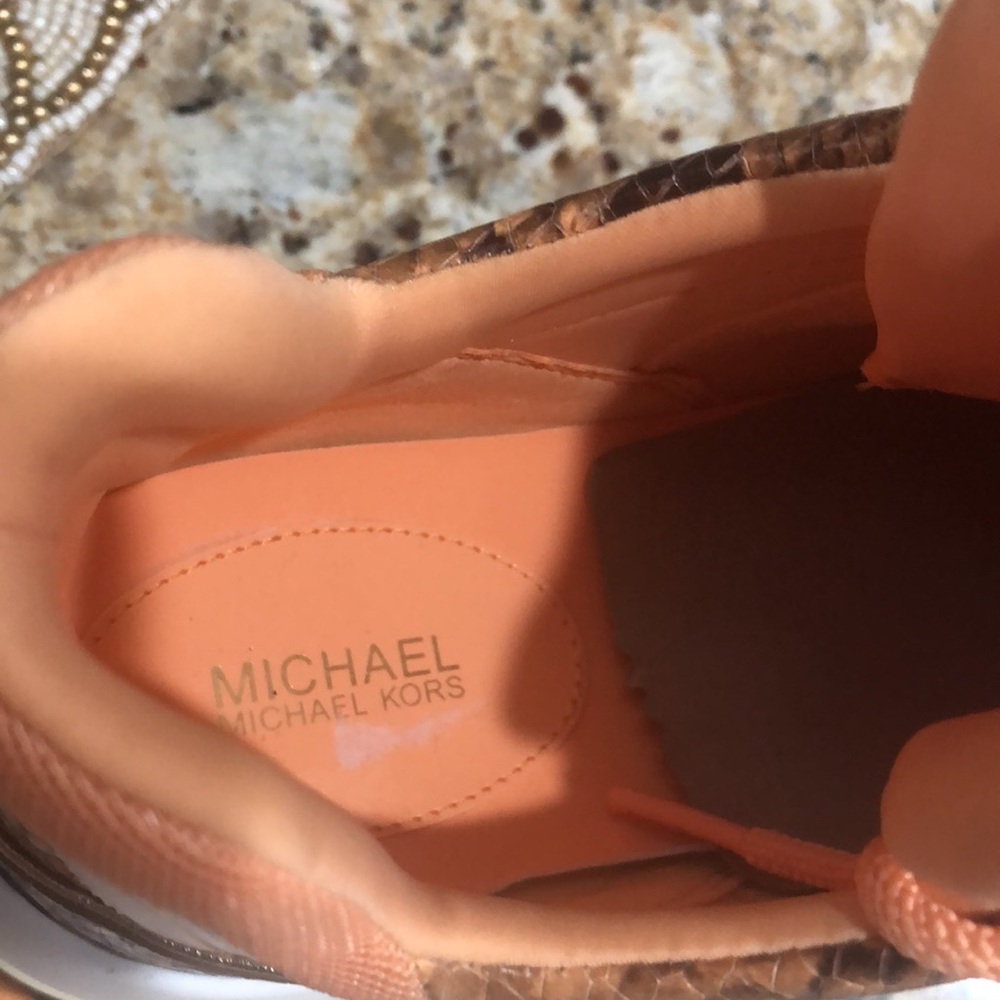 Michael Kors Olympia Python Embossed Trainers Siz… - image 7